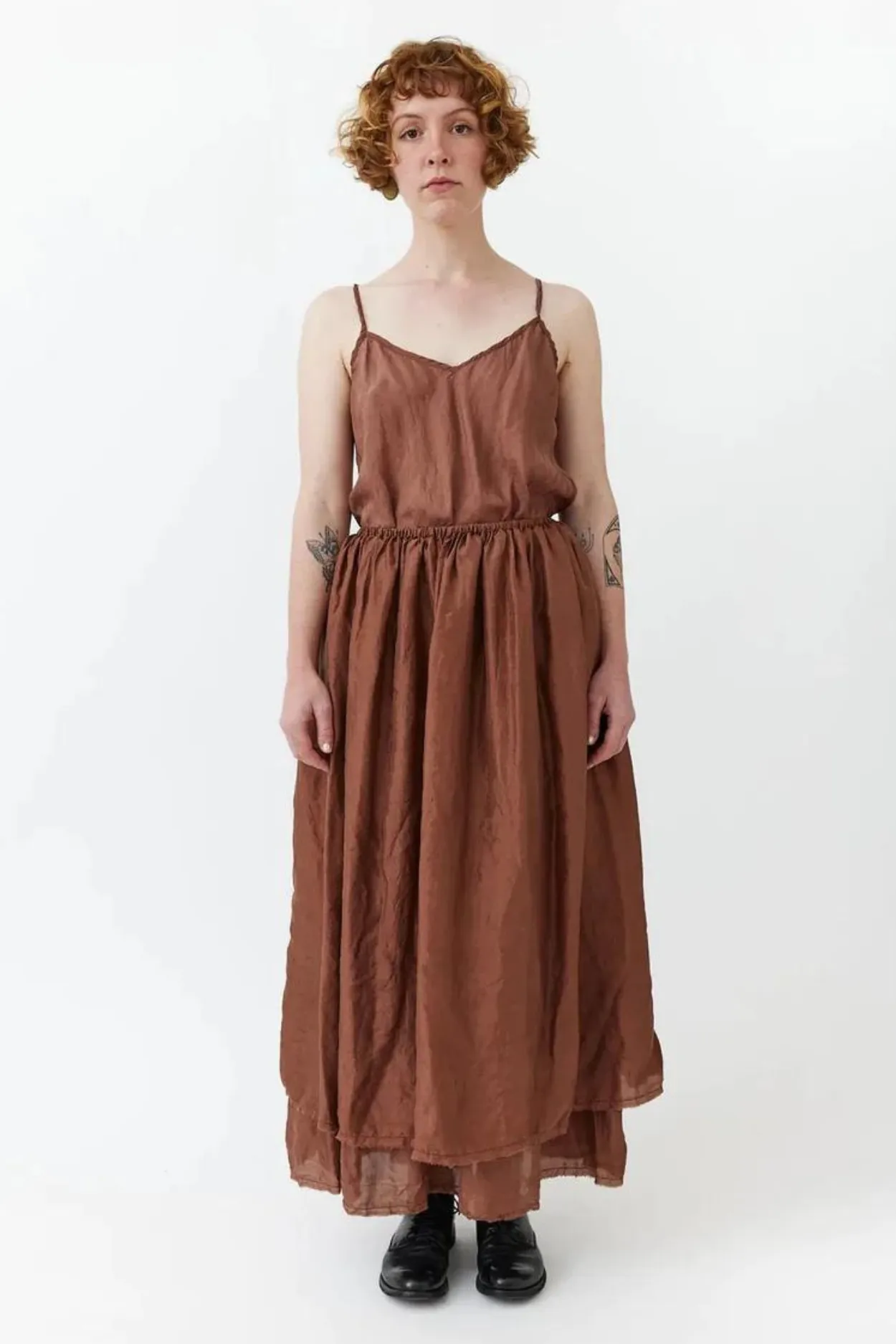 Metta - Amy Long Double Layer Skirt - Silk