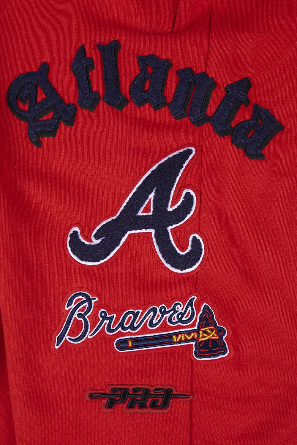 MLB ATLANTA BRAVES OLD ENGLISH MEN'S SWEATPANT (RED)