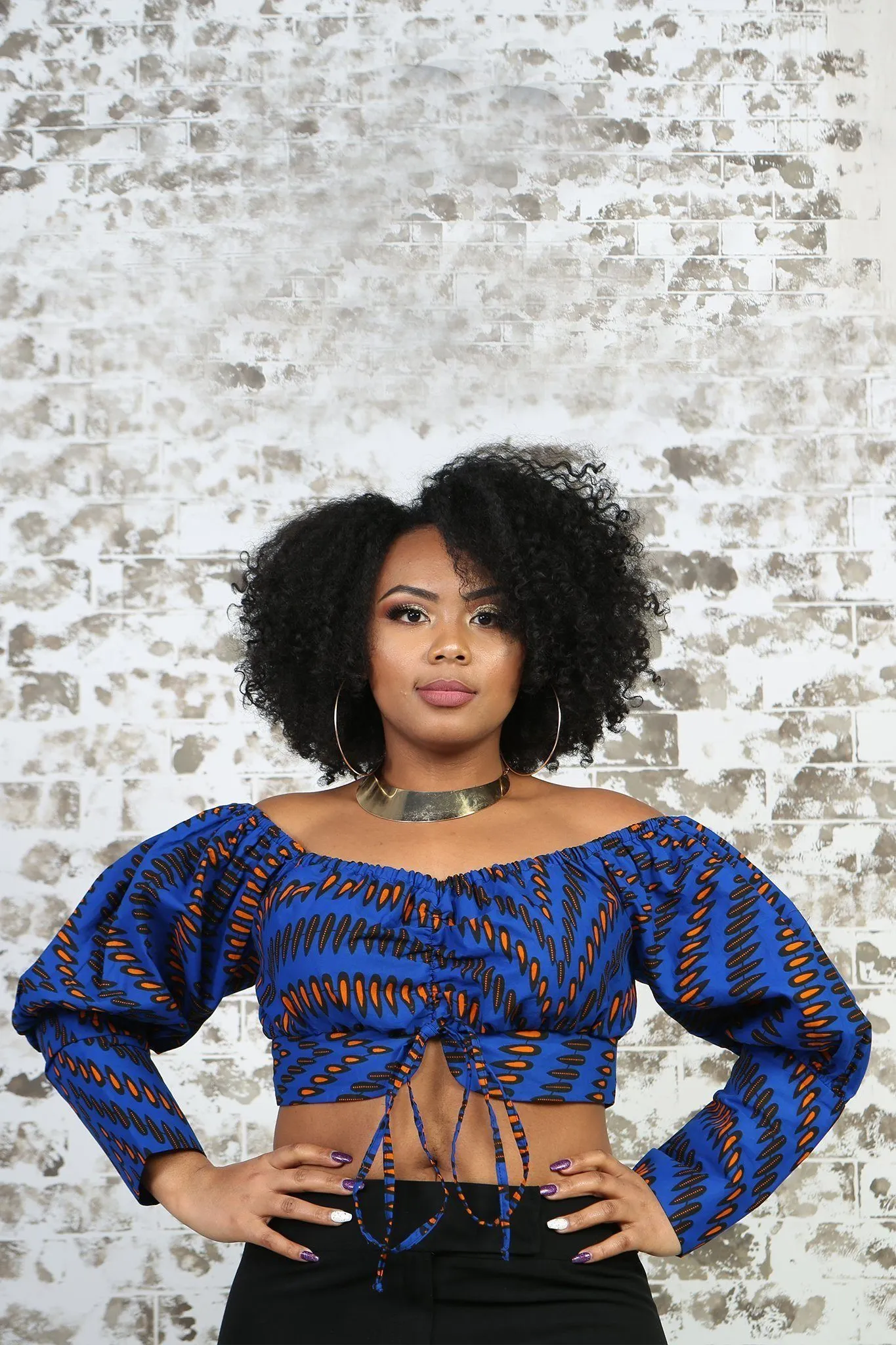 NABILA II African Print Crop Top