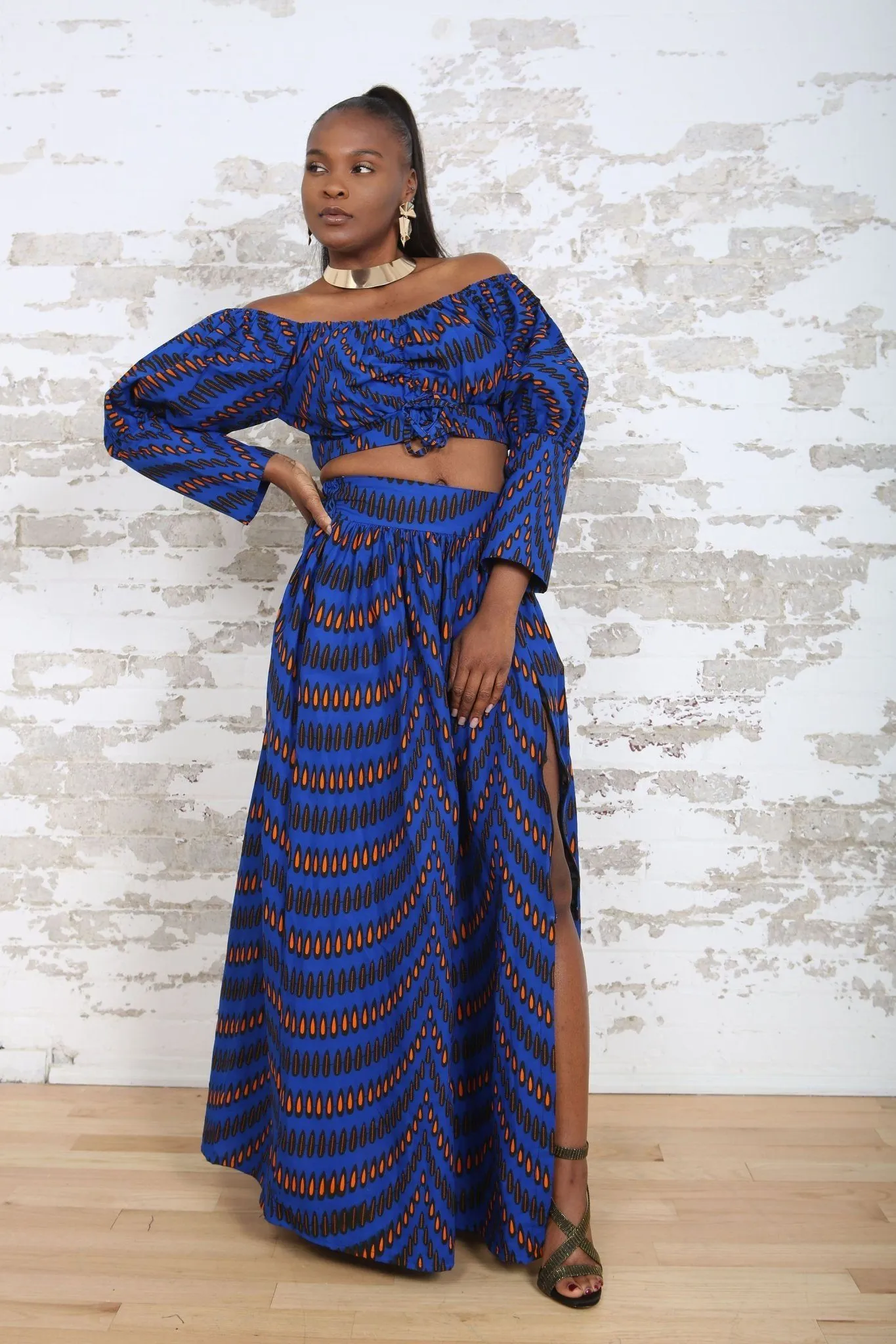 NABILA II African Print Crop Top