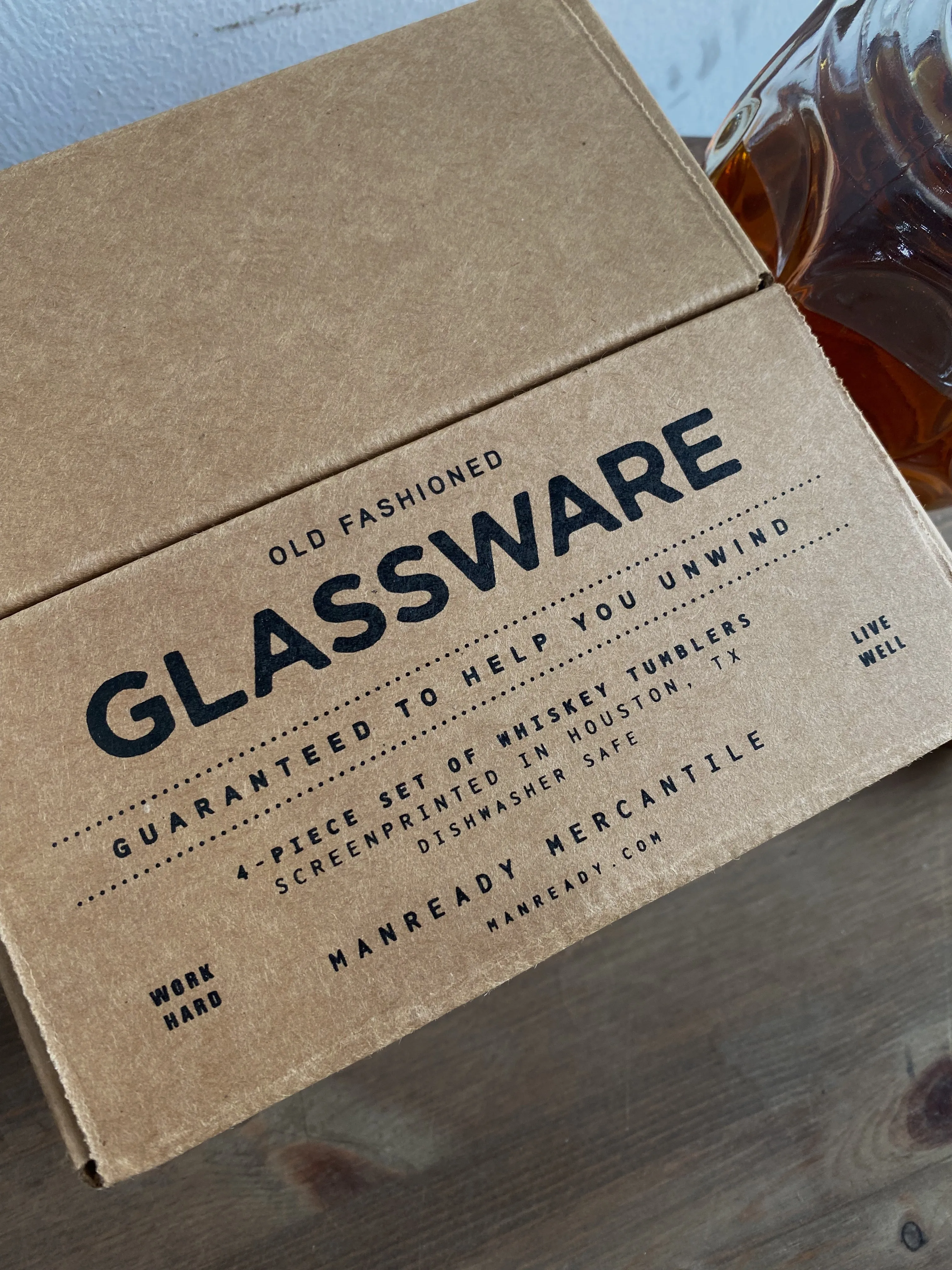 Old Fashioned Glassware | Work Hard Live Well | Manready Mercantile