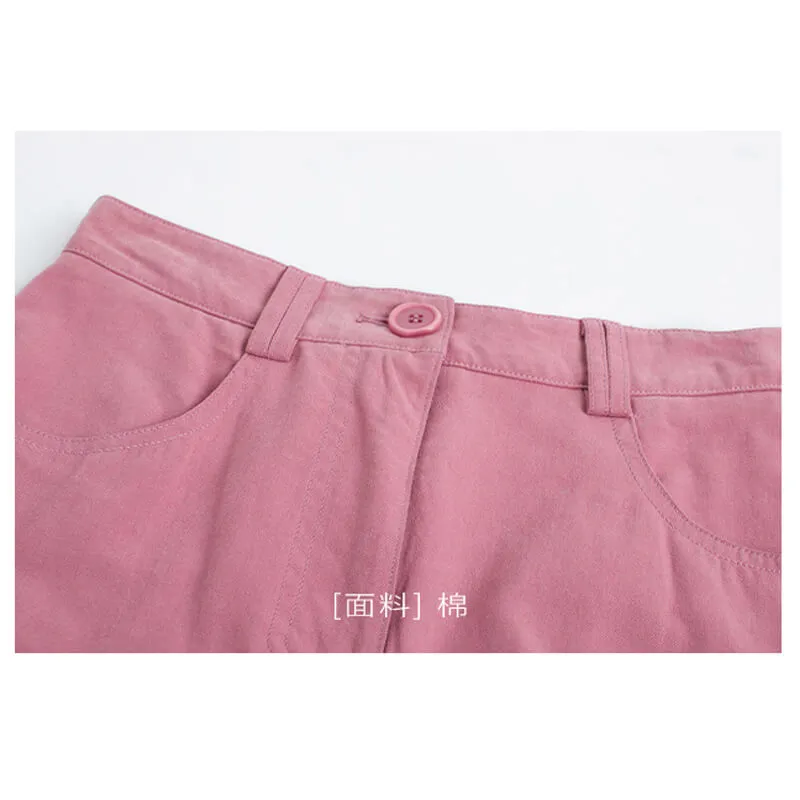 Pink pleated skirt by61520