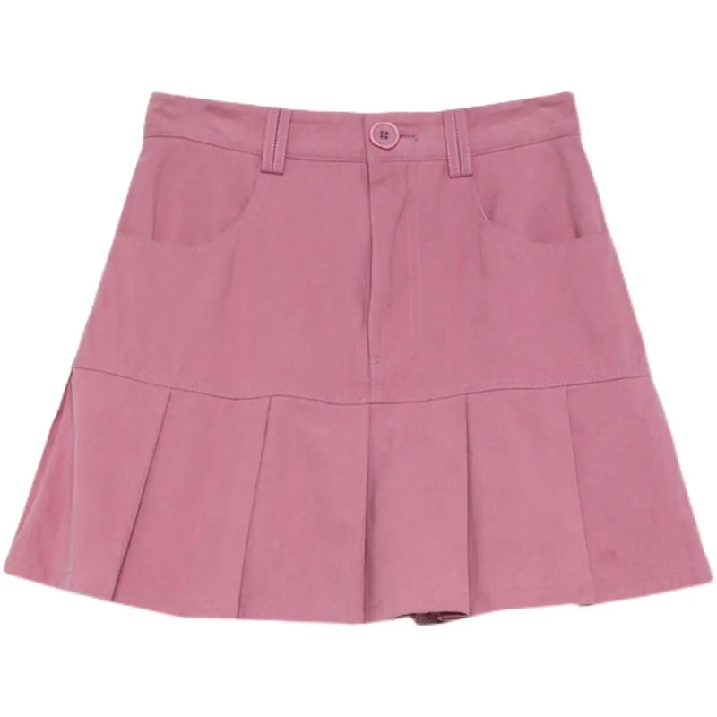 Pink pleated skirt by61520