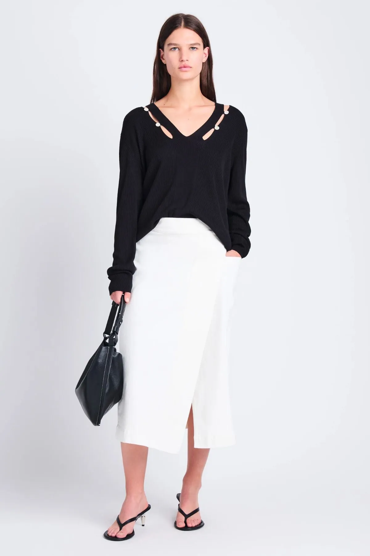 Proenza Schouler White Label Elsie Knit Sweater - Black