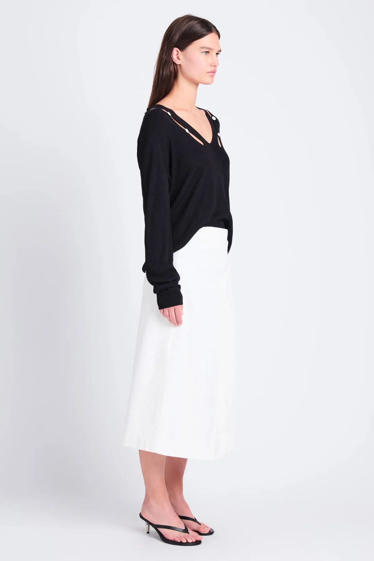 Proenza Schouler White Label Elsie Knit Sweater - Black