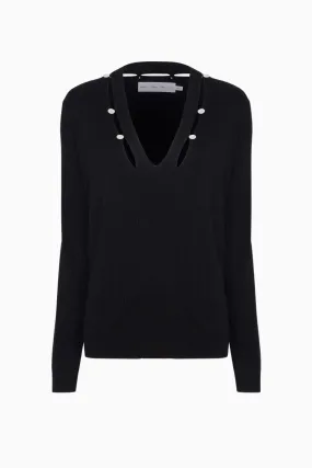 Proenza Schouler White Label Elsie Knit Sweater - Black