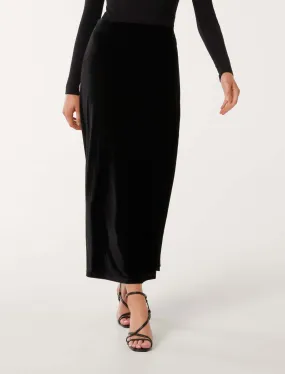 Sally Velvet Maxi Skirt