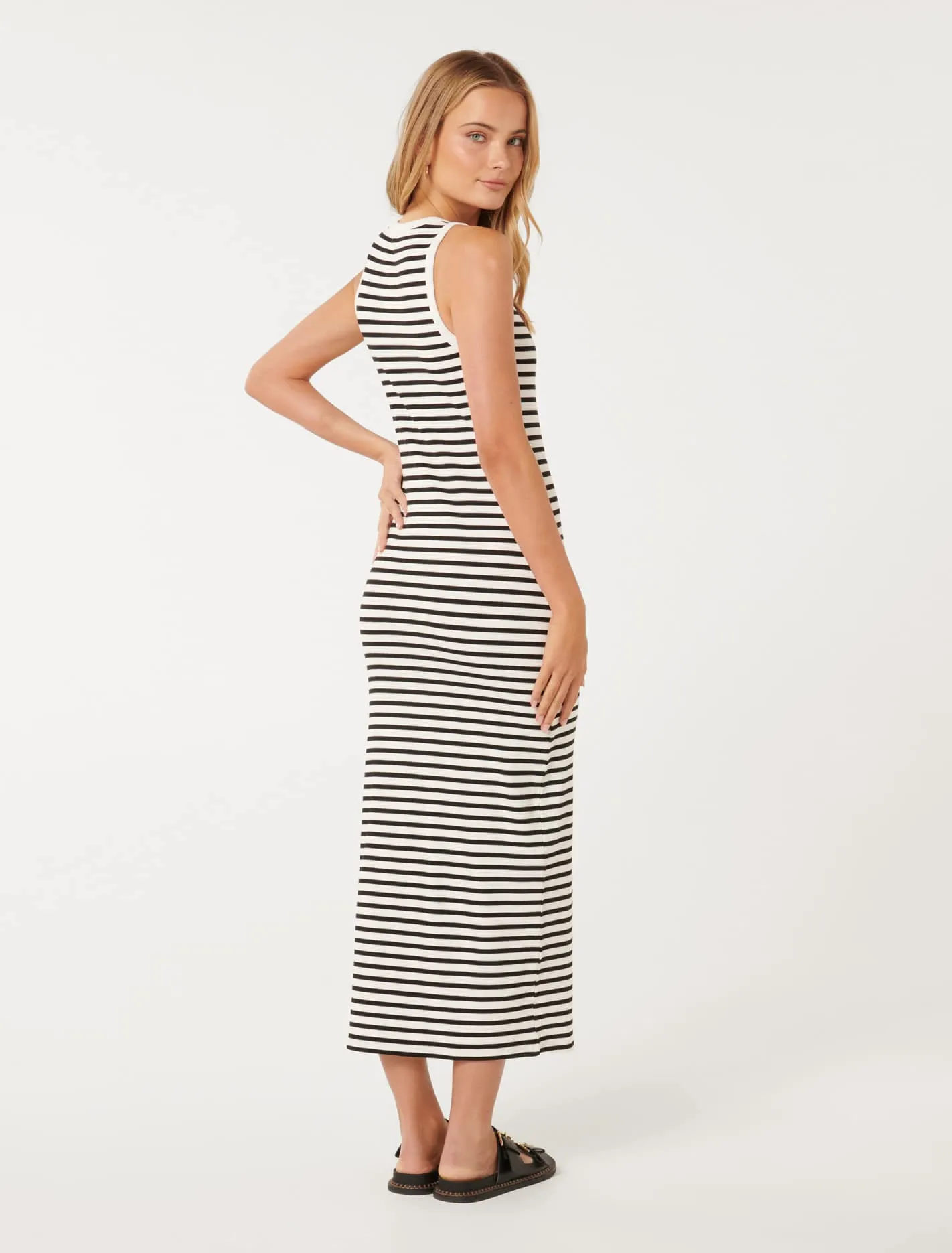 Samara Ribbed Jersey Midi Dress