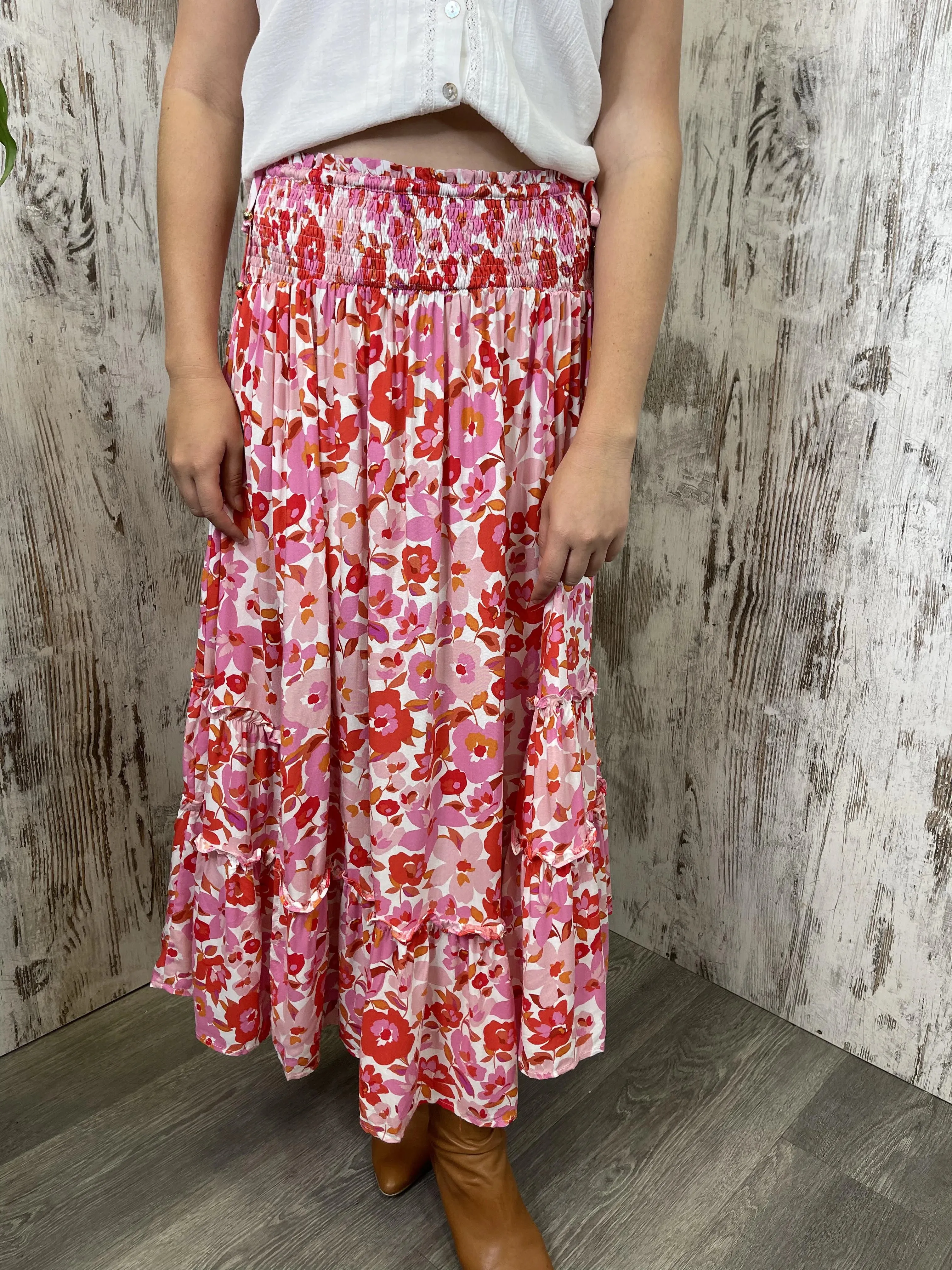 Sasha Maxi Skirt - Pink Blossom