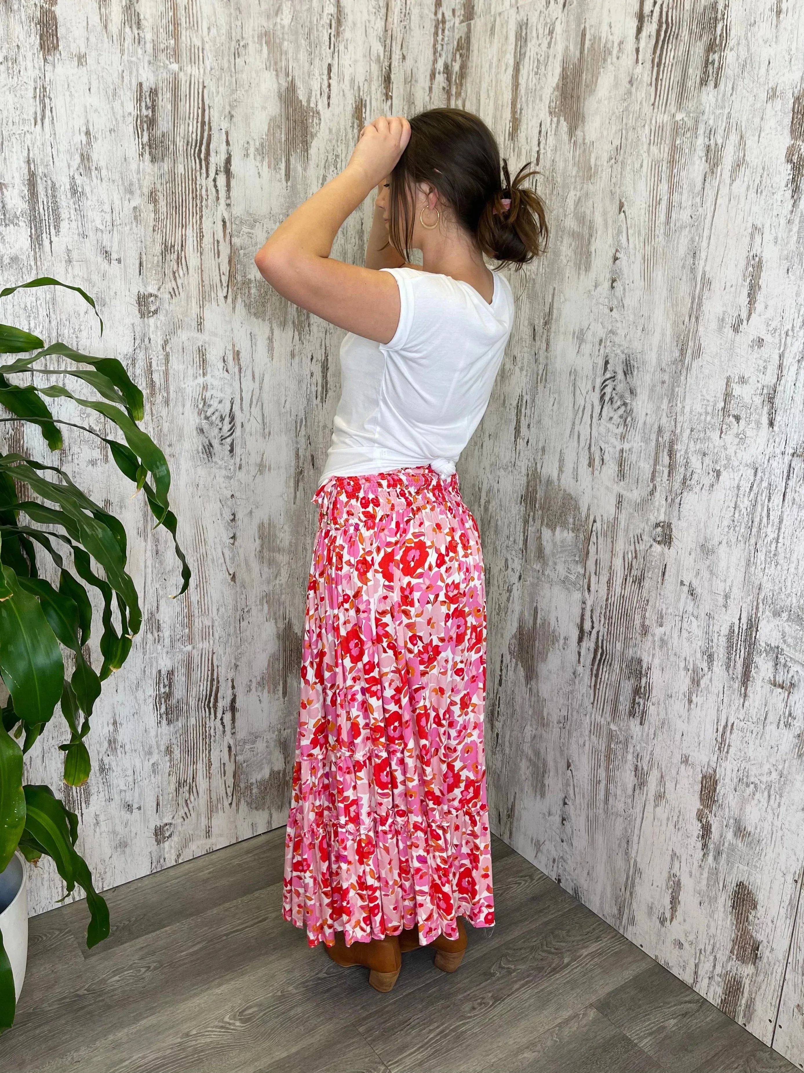 Sasha Maxi Skirt - Pink Blossom