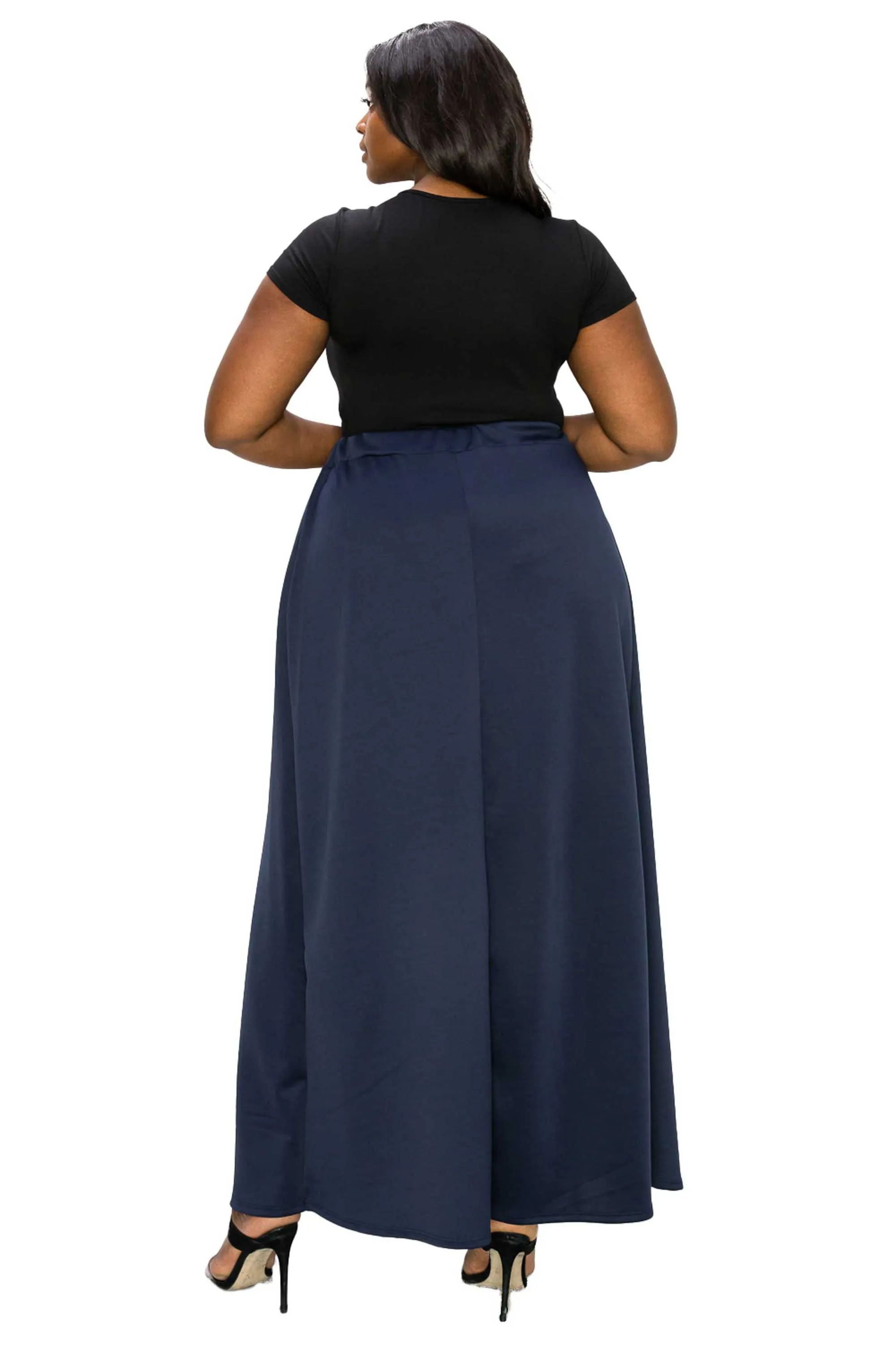 Scuba Wrap Maxi Skirt