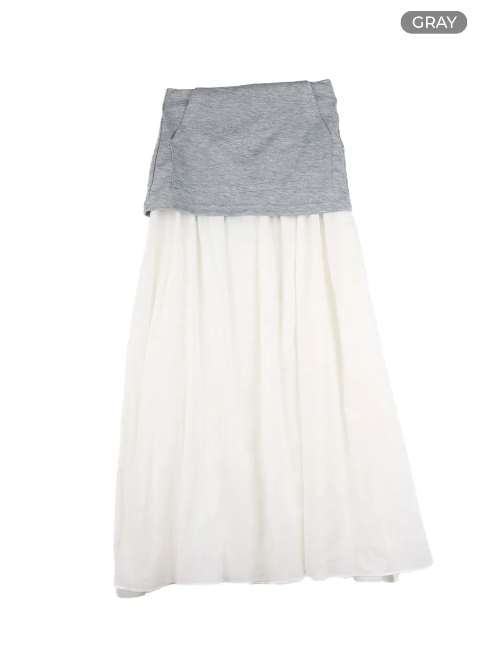 Sheer Layered Maxi Skirt CM426