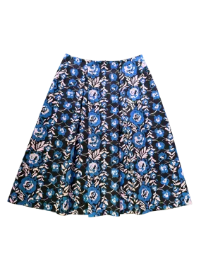 Size 10 - Marimekko Hilama Orvo Blue Floral Skirt