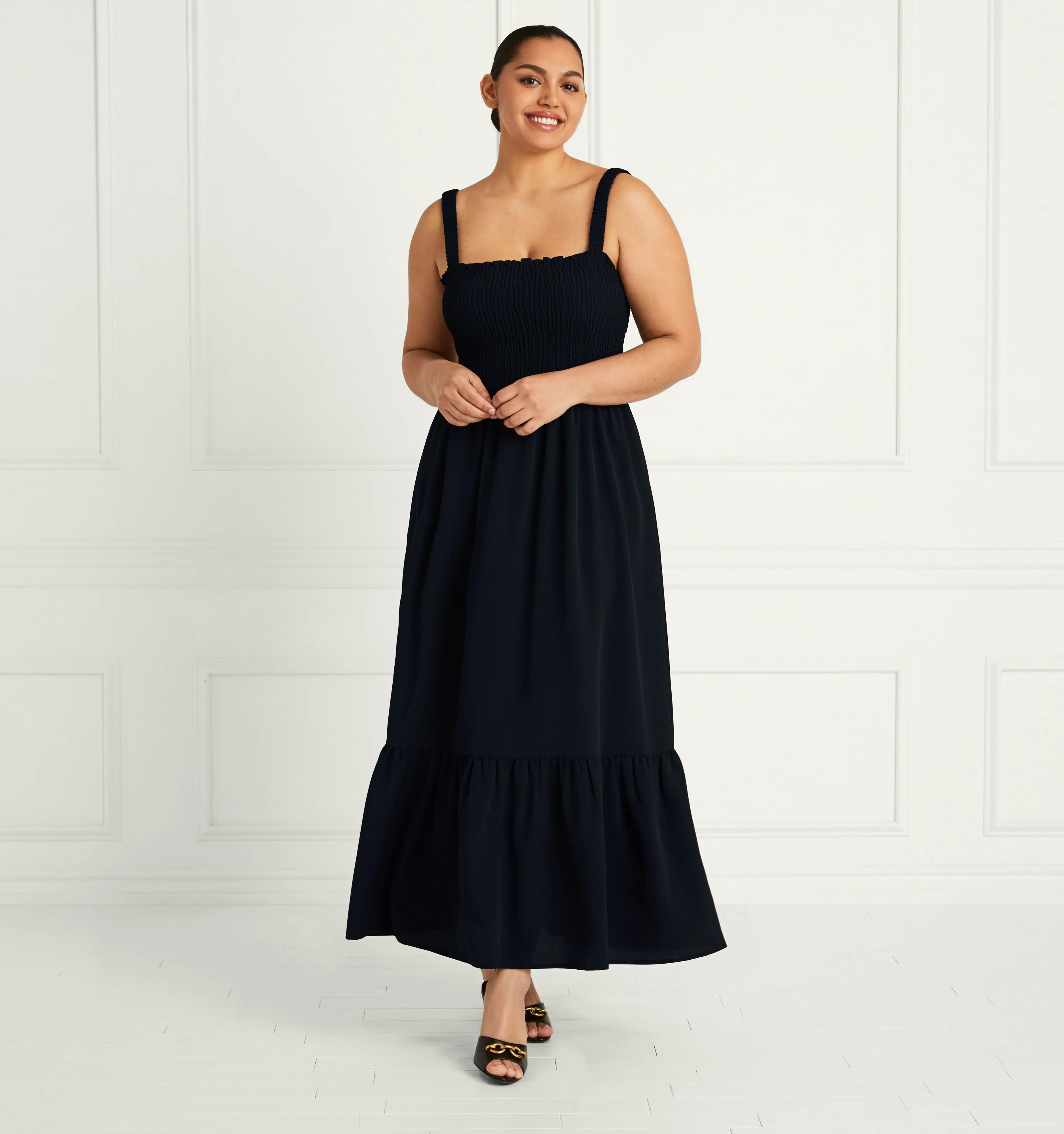 The Anjuli Nap Dress - Black Crepe