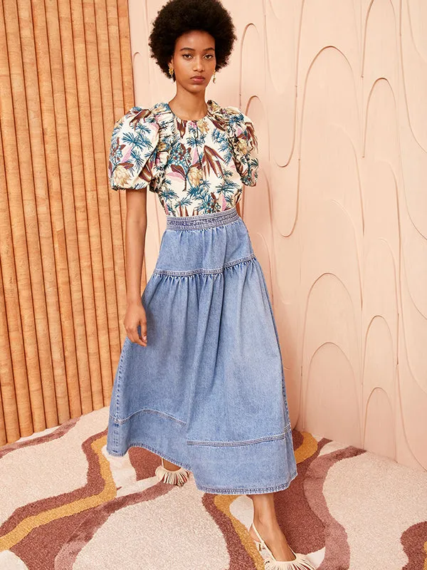 The Astrid Skirt in Adriatic Wash