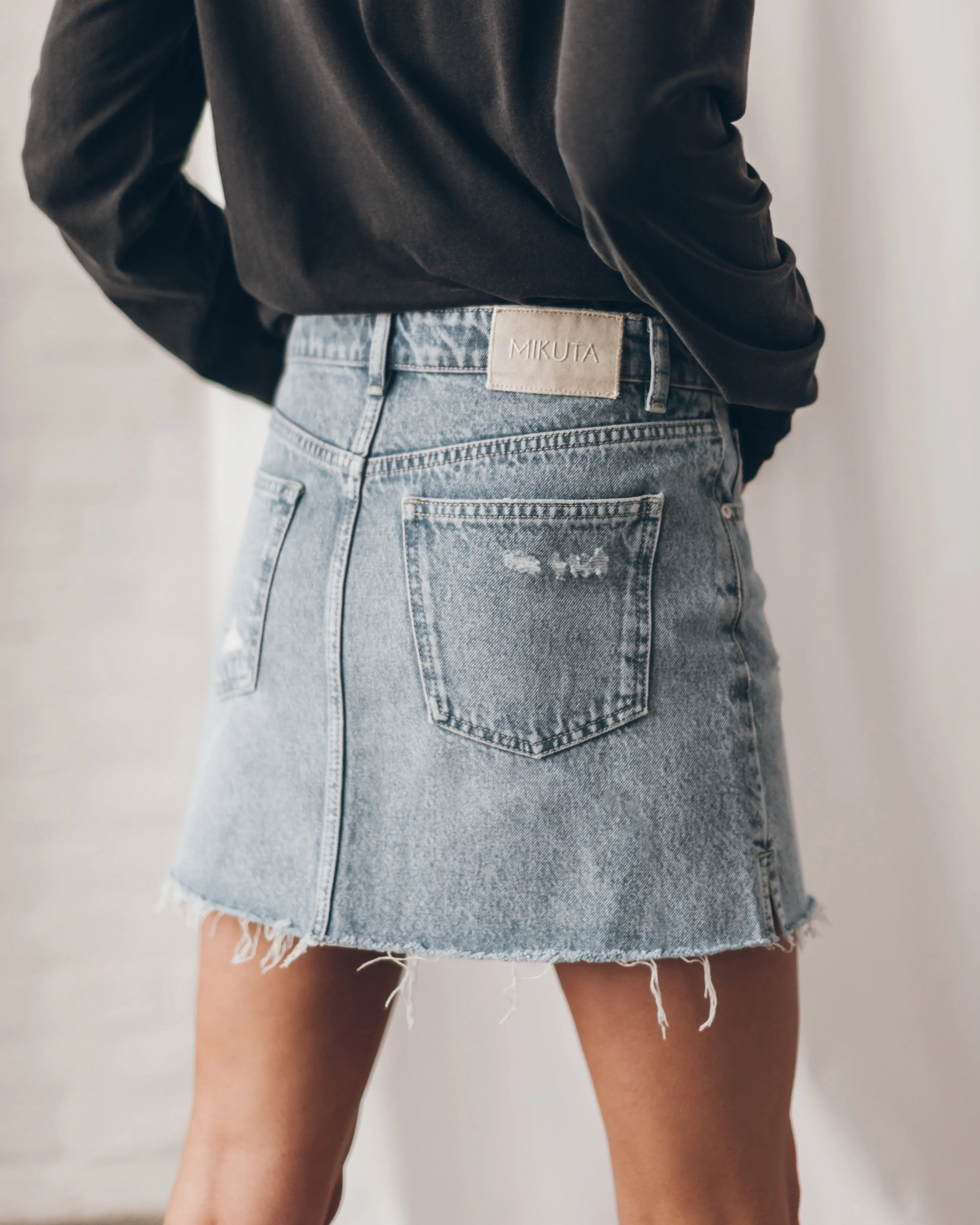 The Blue Denim Skirt