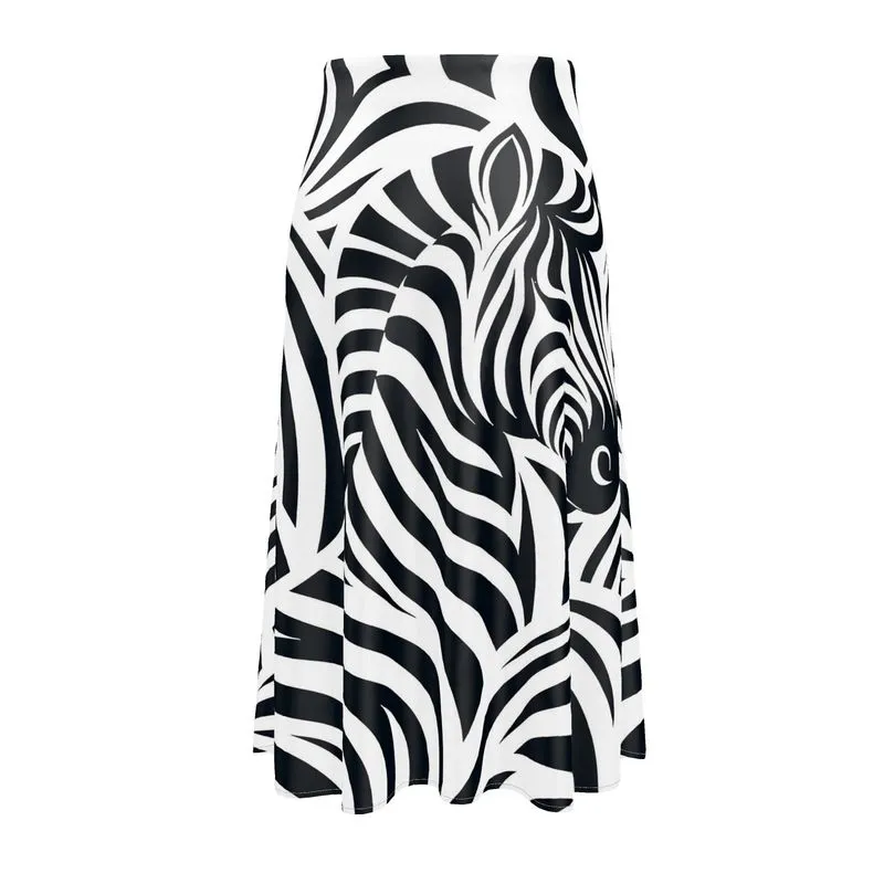 Zebra Midi Skirt